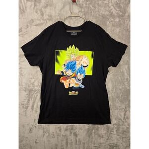 Dragon Ball Super Broly Movie T Shirt Mens XXXL Black Anime Manga Goku Vegeta